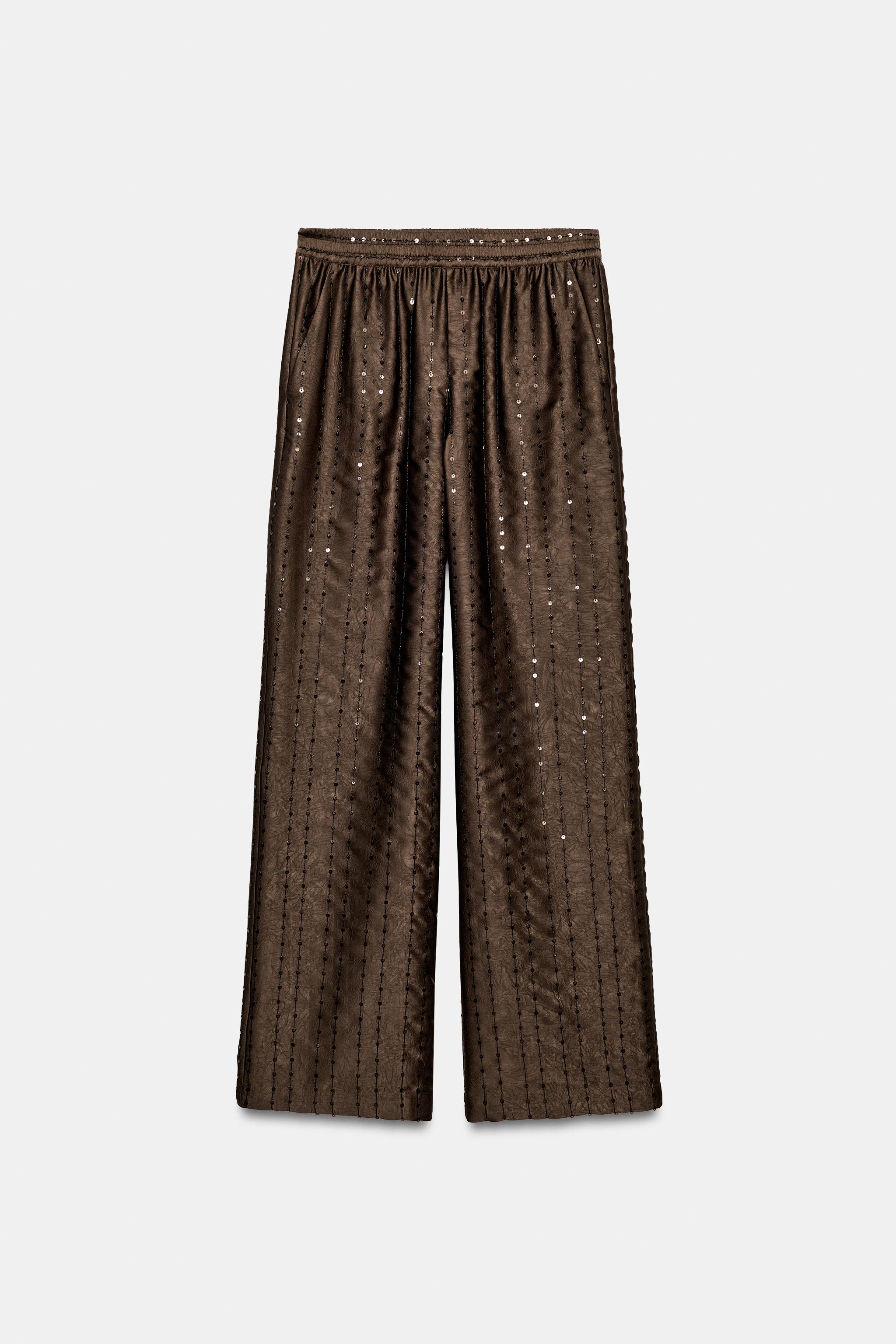 FLOWY SEQUIN PANTS
